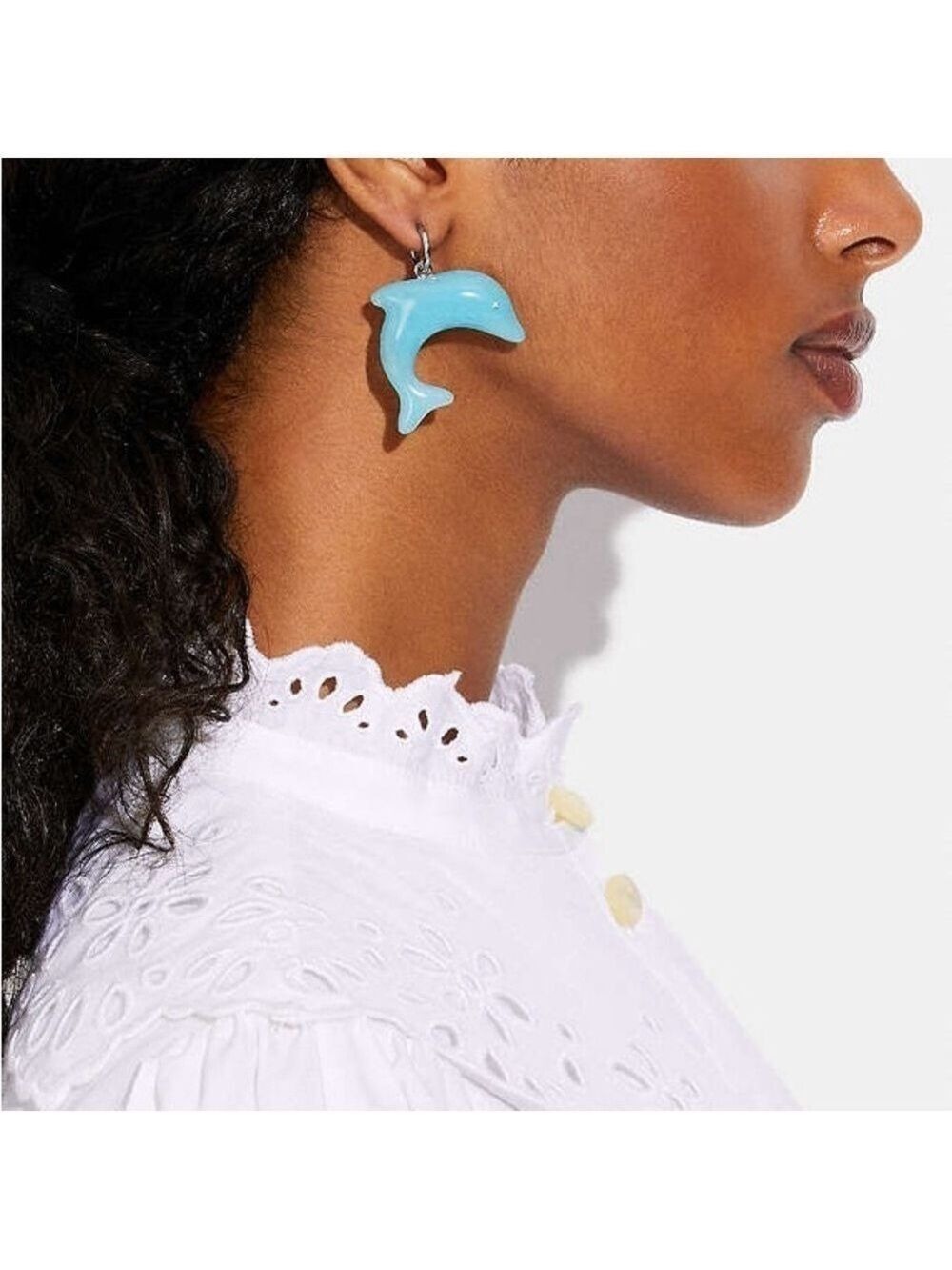 Rare Collectable 🌭🐬 Coach Hotdog Dolphin Mismatch Earrings - Picture 2 of 6